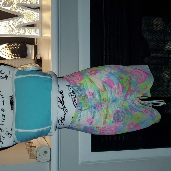 New Xhilaration Floral Swim Xhilaration Tunneled Mesh Cover Up Skirt Large - Picture 6 of 9